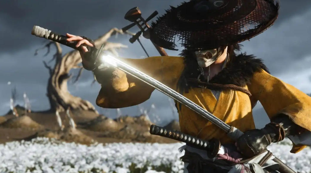 Ghost of Yotei Katana: Dark Night Gilded 1060 Hanazukuri Sword