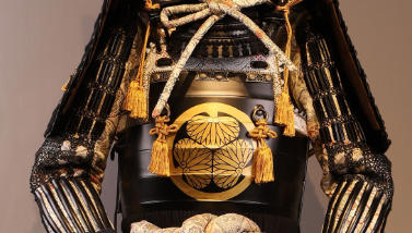 Handmade Tokugawa Samurai Armor – Black & White Authentic Collectible