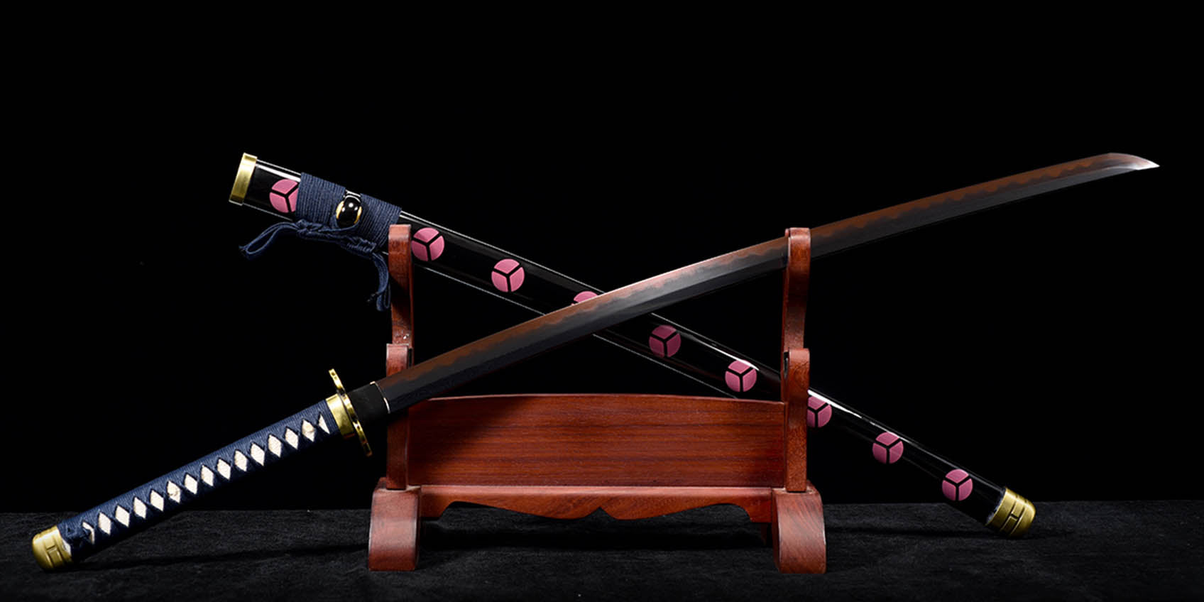 One Piece Zoro Shusui Katana-Schwert, lehmgehärtetes Samurai-Schwert