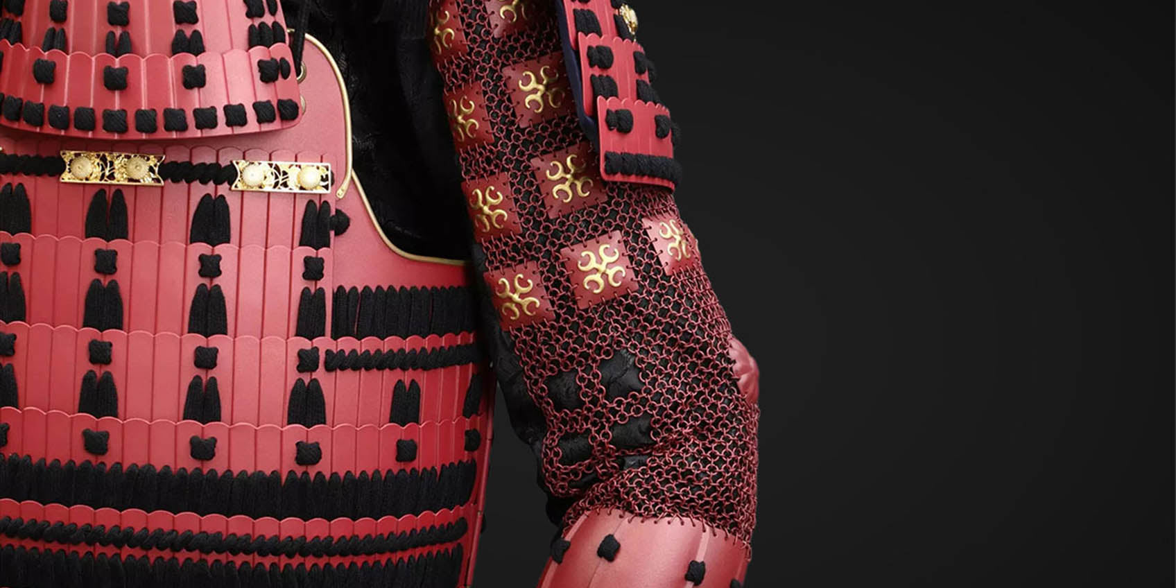 Handmade Red Arima Clan Samurai Armor Set with Kuro Kuwagata Helmet