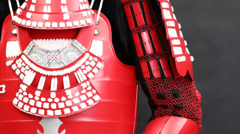 Sanada Yukimura Red Samurai Armor – Life-Size Traditional Kabuto