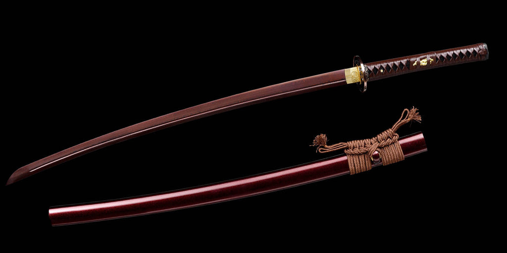 Hand-Forged Red Blade Katana - A Masterpiece of Samurai Craftsmanship