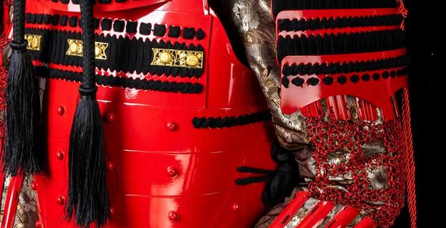 Sanada Yukimura Red Samurai Armor Inspired by Sengoku Loyalty & Courage