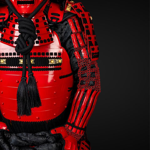 Armor mold design, showcasing the meticulous craftsmanship required to create the full-size Tokugawa Clan armor, molded to fit perfectly while maintaining authentic style.

