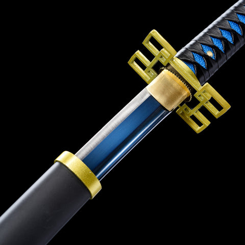 Anime sword demon slayer characters muichiro tokito Baby Bule Sword 1060 High Carbon Steel Tsuba Fitting QQ-0103-g 10