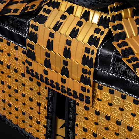 Custom Golden Samurai Armor with Shin Armor Crossword Design Inspiration

