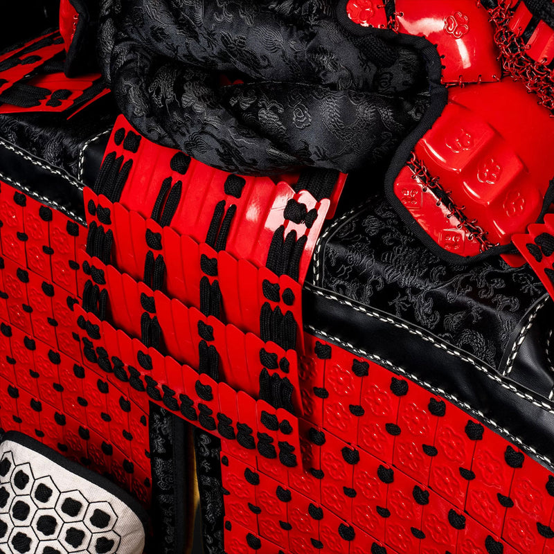 Handmade Tokugawa Clan Red Samurai Armor, Full-Size Yoroi, Japanese Wa 