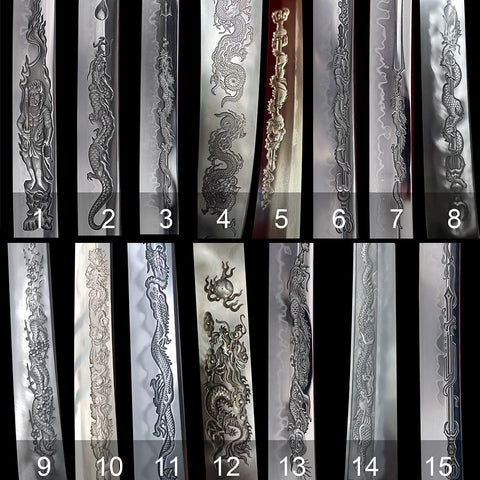 Stunning 3D Carved Blade on Custom Katana Sword