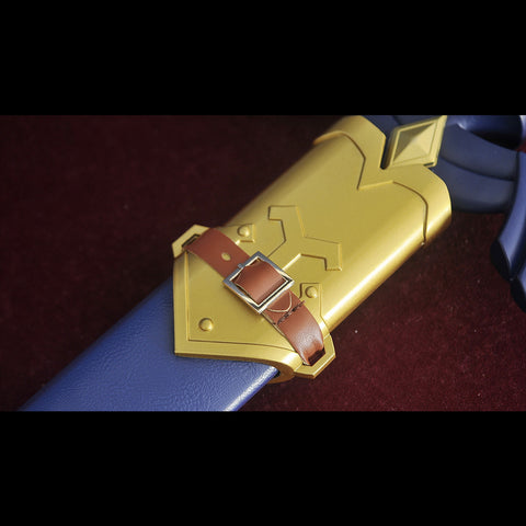 Close-up of the 1095 steel Master Sword blade	