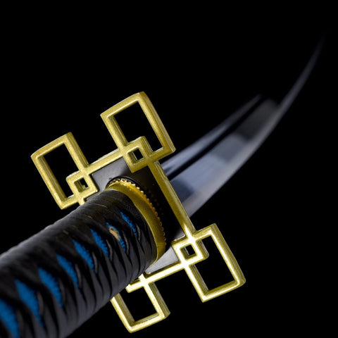 Anime sword demon slayer characters muichiro tokito Baby Bule Sword 1060 High Carbon Steel Tsuba Fitting QQ-0103-g 5
