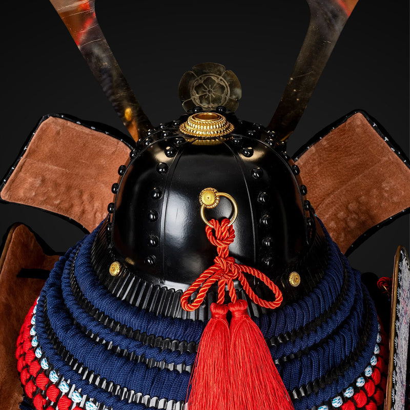 Handmade Life-Size Yoroi, Oda Clan Kachi Blue & Black Samurai Armor ,  