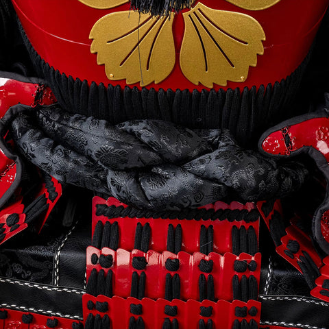 Handgefertigte lebensgroße Samurai-Rüstung des Sanada Nobuyuki-Clans – Rote Yoroi