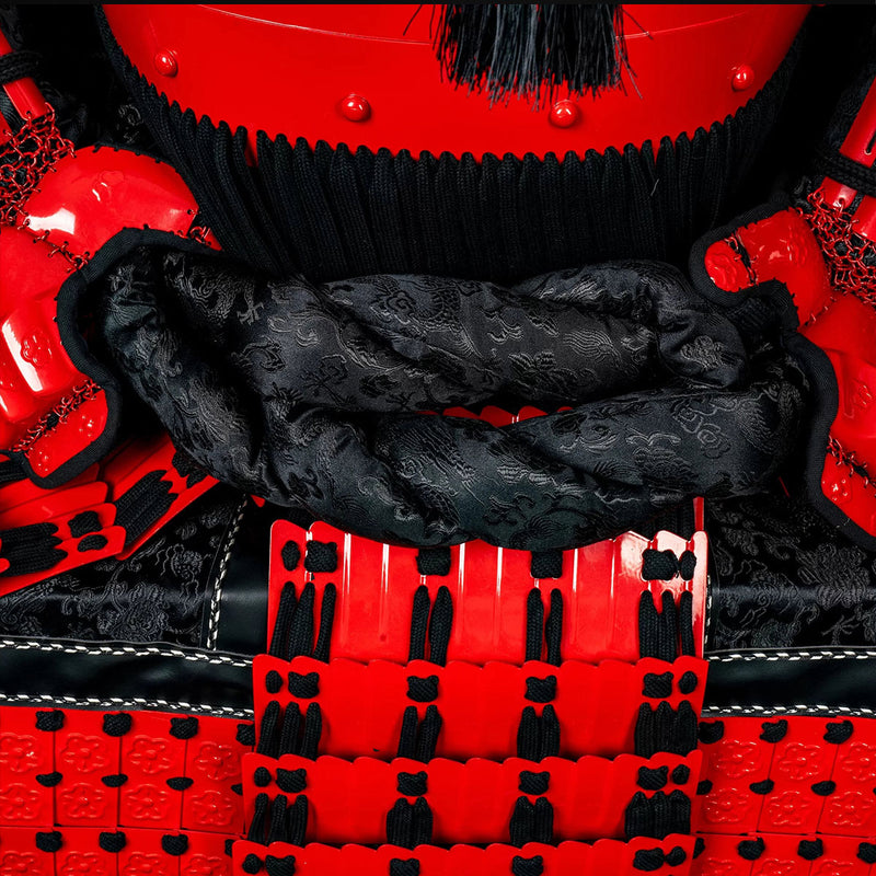 Handmade Tokugawa Clan Red Samurai Armor, Full-Size Yoroi, Japanese Wa 