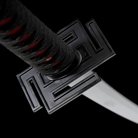 Copper habaki detail connecting handle and carbon steel blade