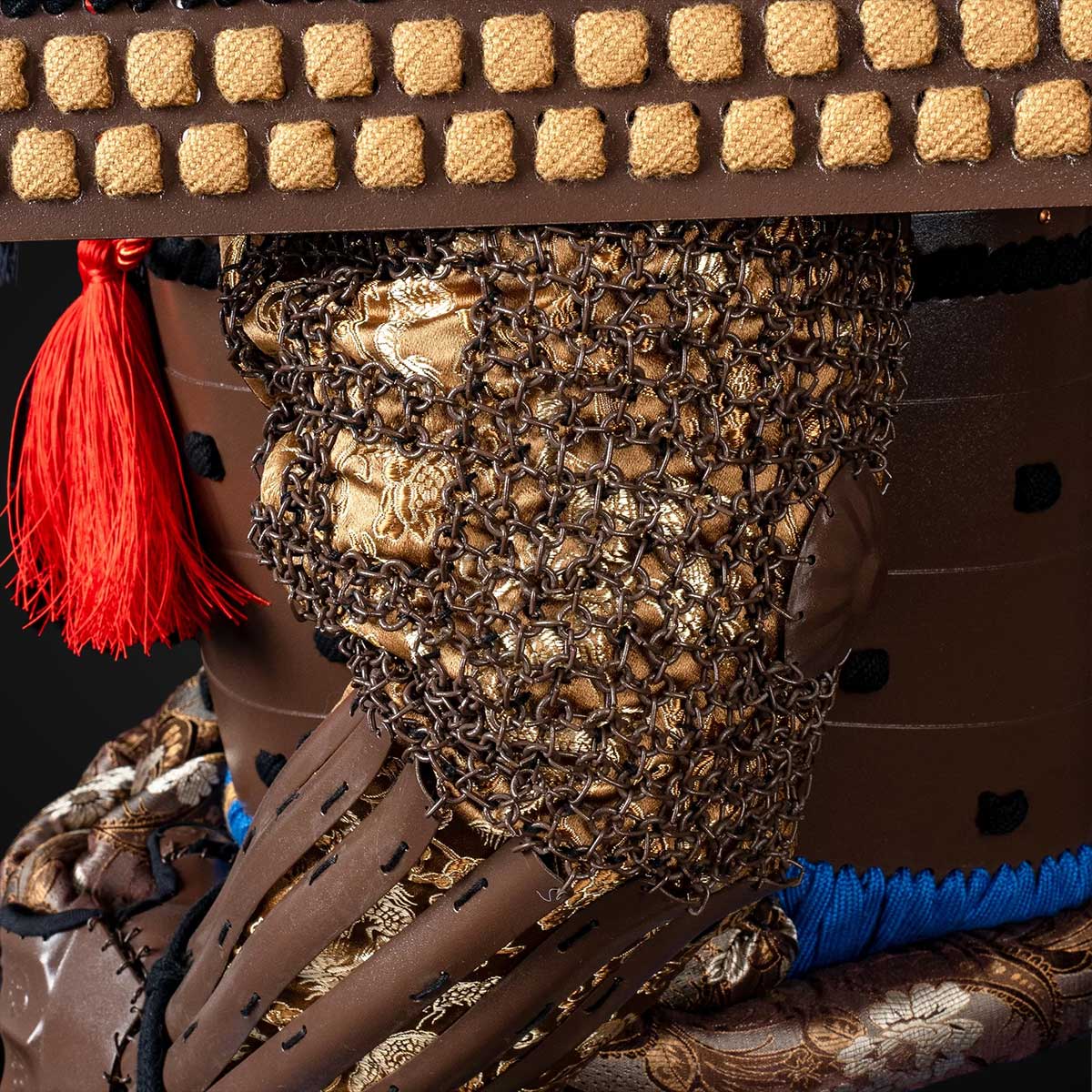 Handmade Life-Size Oda Clan Kachi Samurai Armor – Brown & Golden Yoroi ...