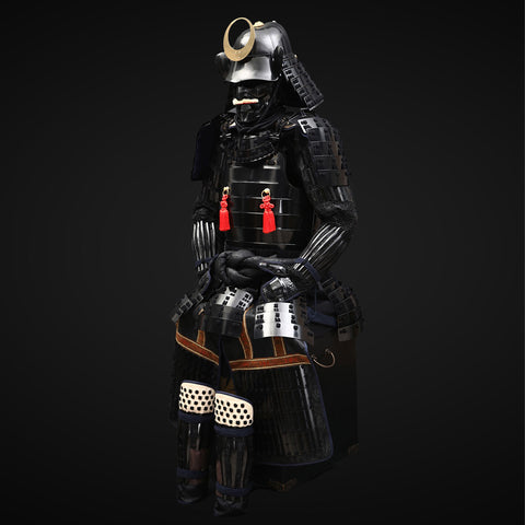 Authentic Yoroi Samurai Armor with Black Kachi Kabuto


