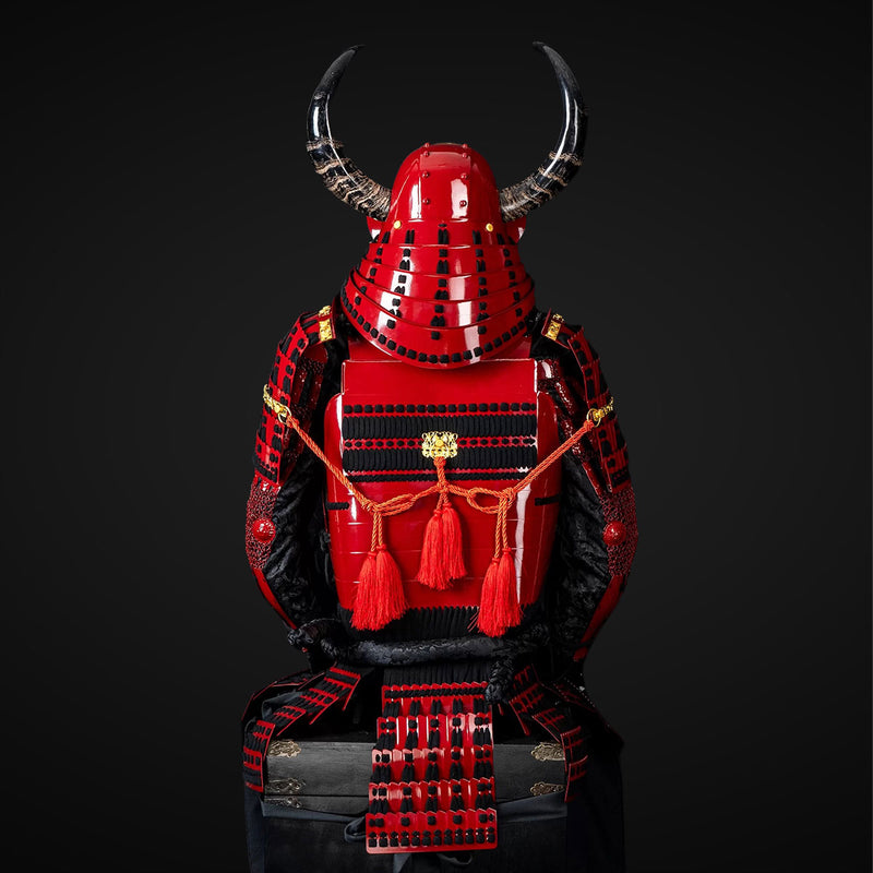 Handmade Life-Size Sanada Nobuyuki Clan Samurai Armor – Red Yoroi 