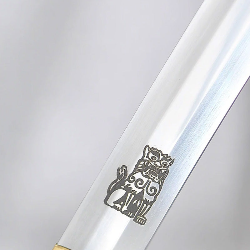 Kill Bill T10 Katana Clay Tempered Iron Tsuba Carved Saya Full Tang 