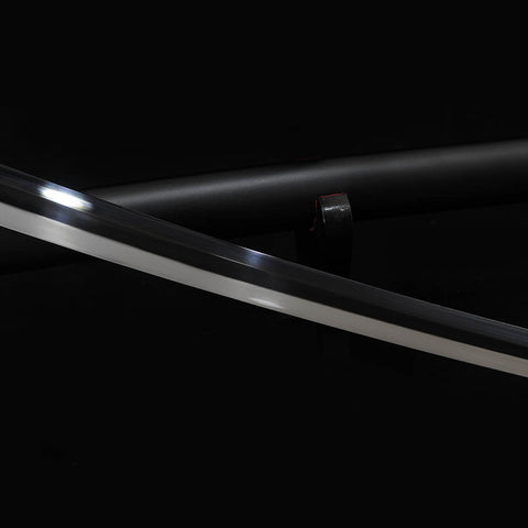 Hand-forged Japanese style katana blade detail

