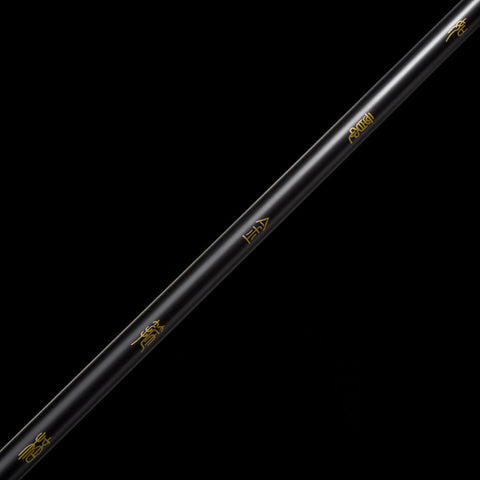 Close-up of laser-engraved gold Chinese characters “如意金箍棒” on matte black steel, highlighting the authentic mythological detailing

QQhsjgb