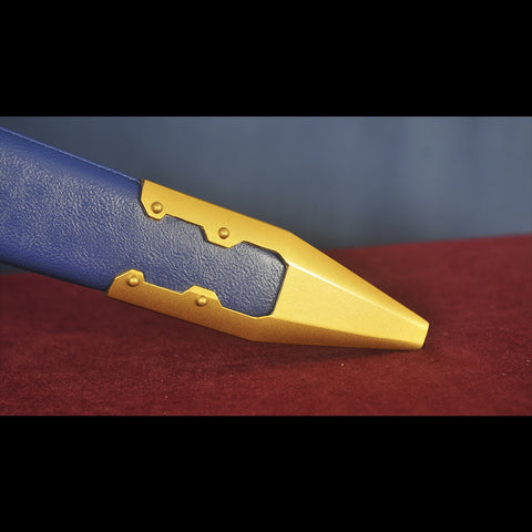 Sharp and pointed tip of the Master Sword blade	