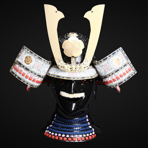 Saiyan Armor Concept Applied to Oda Clan Black & Blue Samurai Armor with Kuro Kuwagata

