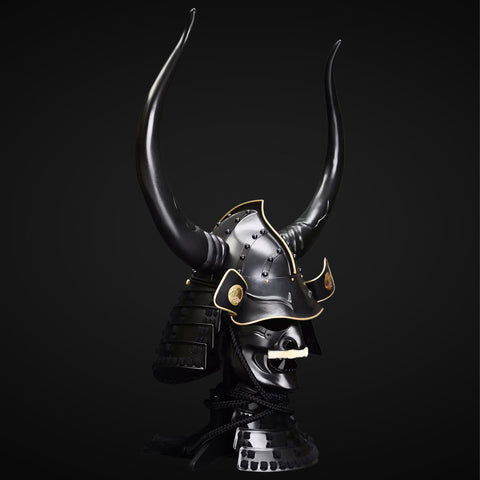 Japanese Feudal Samurai Armor with Antler Kabuto Helmet

