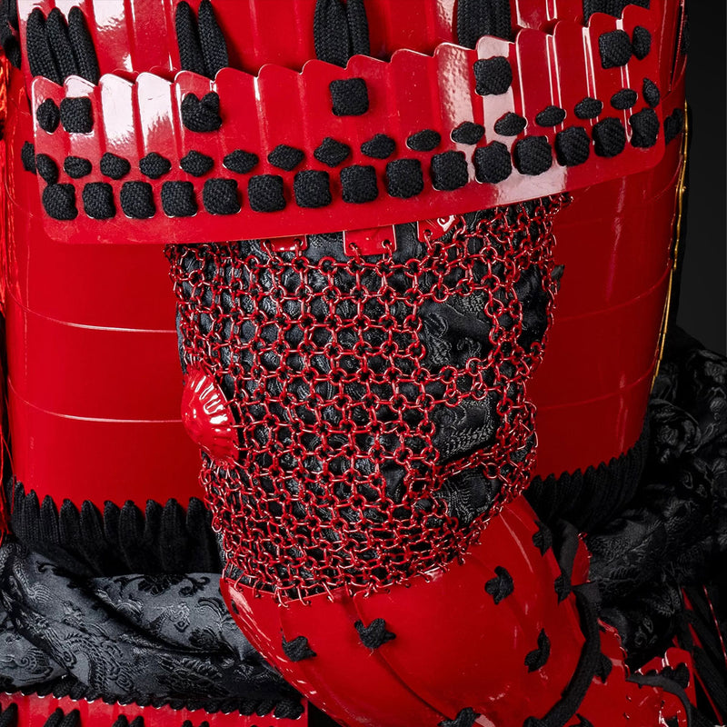 Handmade Life-Size Sanada Nobuyuki Clan Samurai Armor – Red Yoroi 