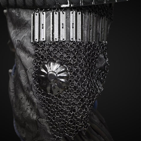 Handcrafted black Yoroi, influenced by Nyannie Armored Core 6 designs.

