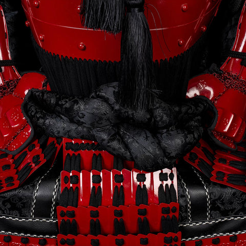 Red Samurai Armor with Unique Armor Full Body Design for Combat Readiness

