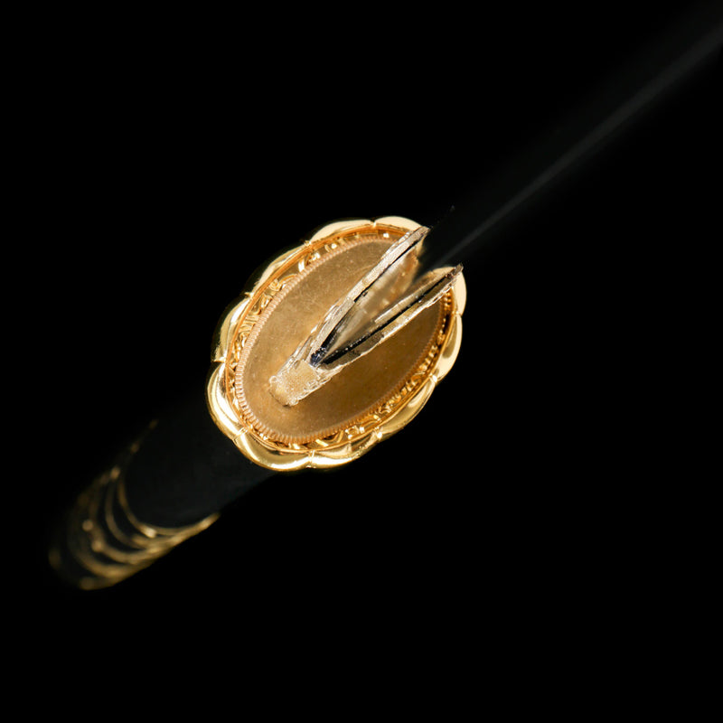 Ghost of Yotei Dark Night Golden Katana 1095 Carbon Steel Sword 