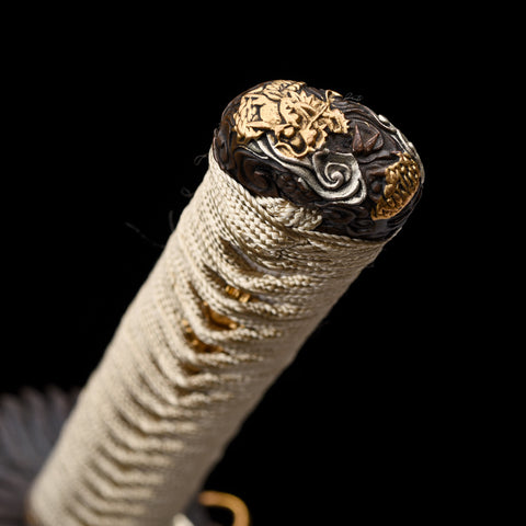 Full view of the Dragon Scales Samurai Sword with its elegant craftsmanship

