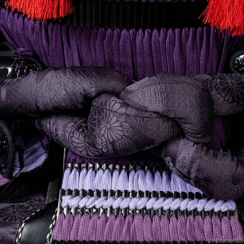 Handmade Oda Clan Kachi Black & Purple Life-Size Yoroi Samurai Armor 