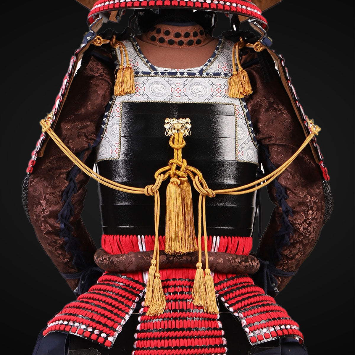 Handmade Life Size Yoroi,Takeda Clan Red Samurai Armor with Kuro Kuwag ...