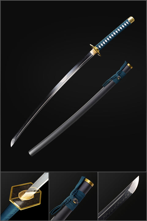 Handmade Bleach Kyoka Suigetsu katana with T10 clay tempered blade-HY-0018t10U-COOLKATANA