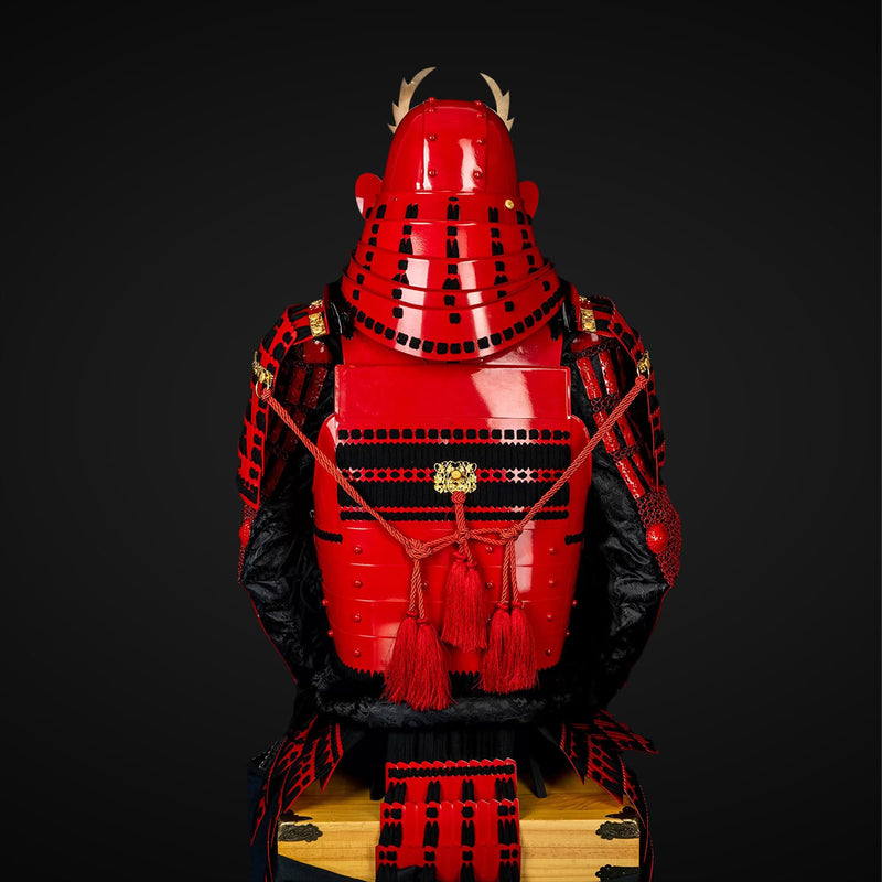 Handmade Tokugawa Clan Red Samurai Armor Full Size Yoroi Japanese Wa Handmade Tokugawa Clan Red Samurai Armor Full Size Yoroi Japanese Wa