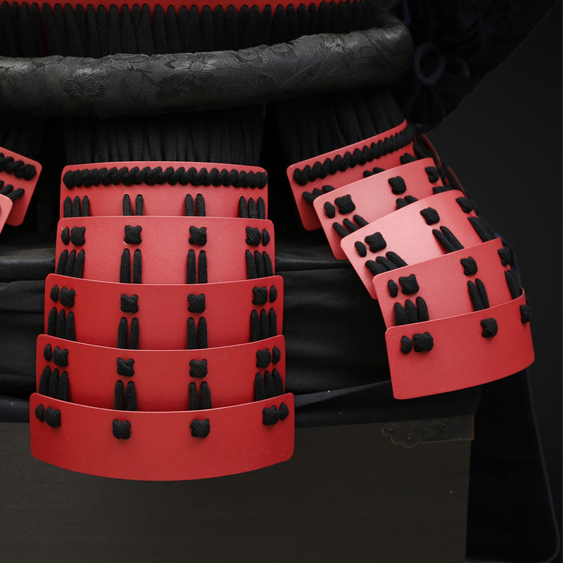 Handmade Life-Size Red Iyozane Japanese Samurai Armor Yoroi 