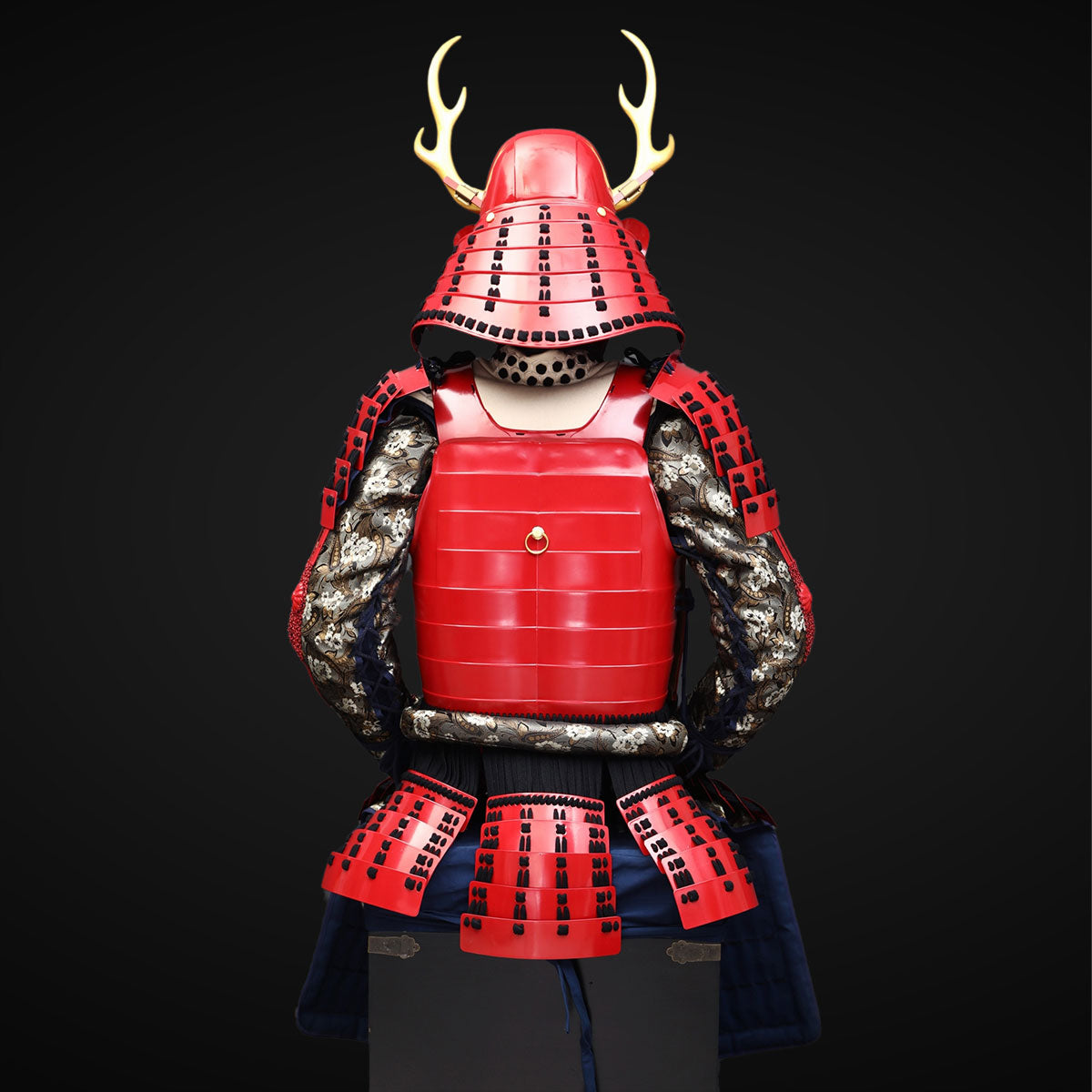 Handmade Life-Size Yoroi,Red Yukimura Sanada Samurai Armor with Deer A ...