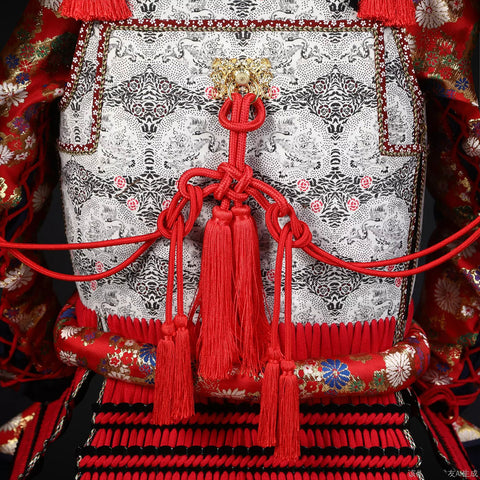 Traditional samurai armor, designed for warriors like those who wore horse armor.

