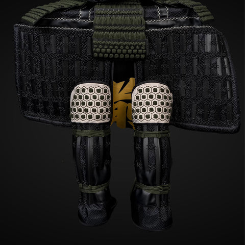 Pathfinder armor, combining the versatility and practicality of Pathfinder armor with the elegance of traditional samurai armor in a sleek black design.