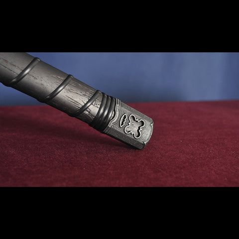 Man holding real functional katana from Sekiro game