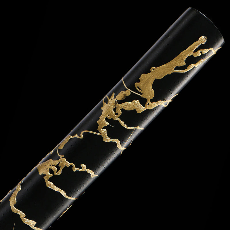 Ghost of Yotei Dark Night Golden Katana 1095 Carbon Steel Sword 