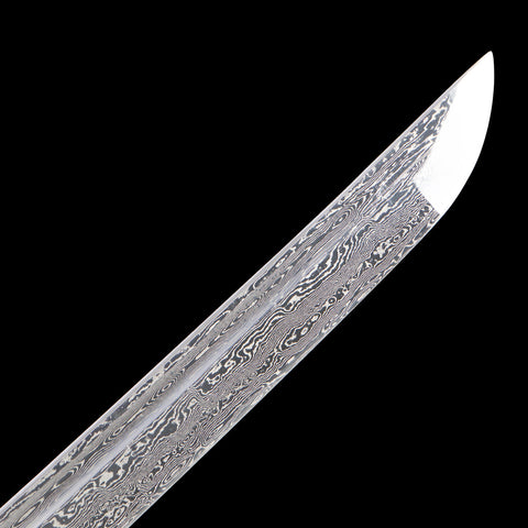 Ghost of Yotei Atsu Gilded Night Katana Damascus blade pattern close up QQ-0269U