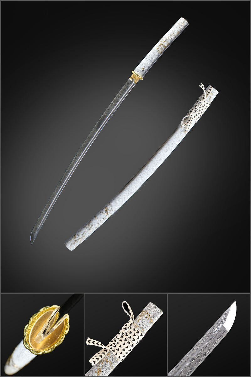 Ghost of Yotei Atsu Katana | Damascus Steel Samurai Sword 