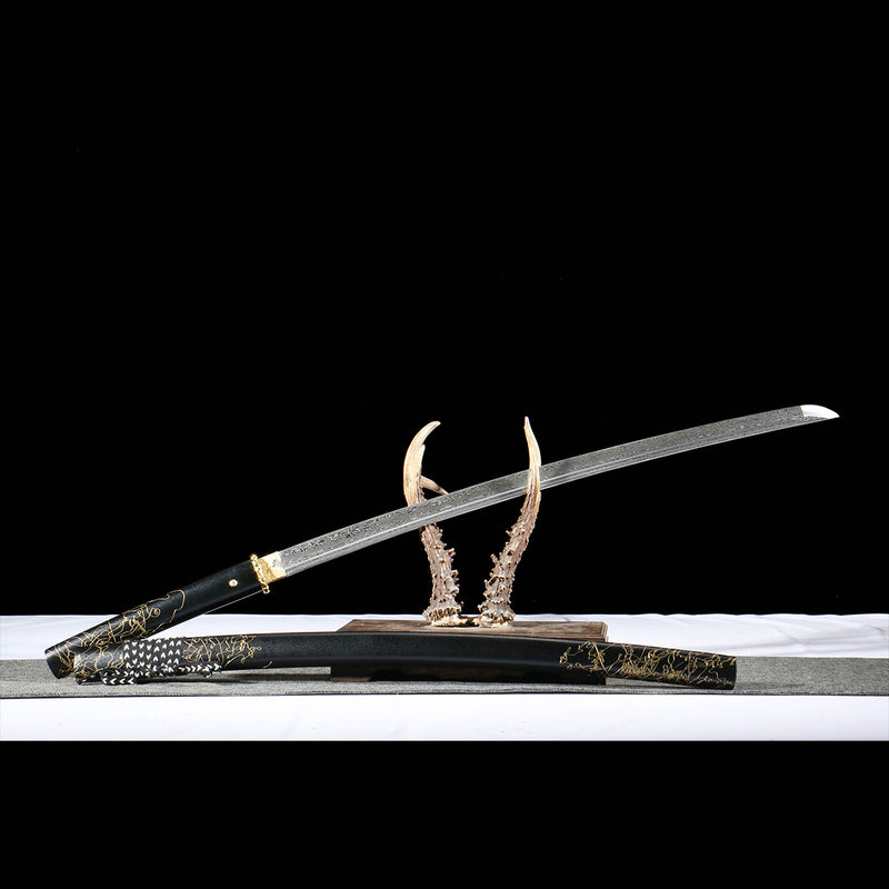 Ghost of Yotei Atsu Katana | Damascus Steel Samurai Sword 
