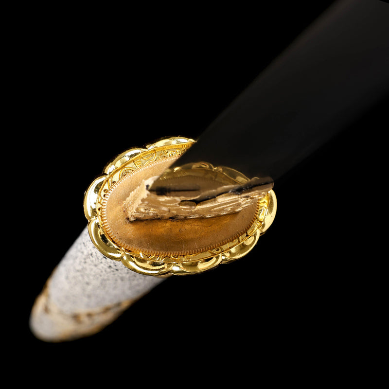 Ghost of Yotei Dark Night Golden Katana 1060 Carbon Steel Sword 