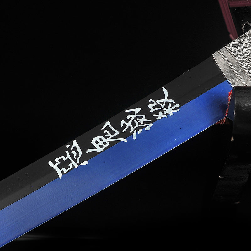 Hand Forged Anime Katana Demon Slayer Tomioka Giyu Nichirin Sword 1095 