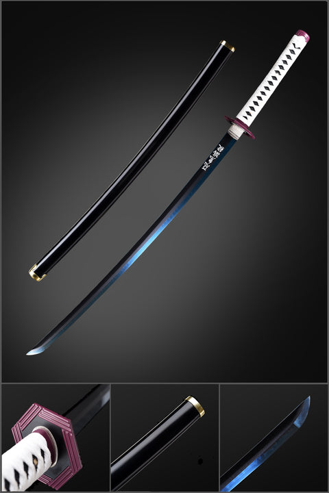 Anime sword demon slayer characters Giyuu Tomioka Nichirin Sword T10 Steel Clay Battle Ready QQ-1429 COOLKATANA