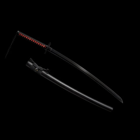 anime sword zangetsu ichigo bankai sword Black Blade 1060 carbon steel bleach ichigo kurosaki-SL-1420 4