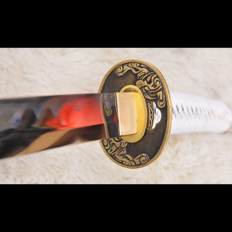 Dante vergil Devil May Cry Katana Sword Yamato 1095 High Carbon Steel Clay Tempered Tsuba Fitting SL-901 6